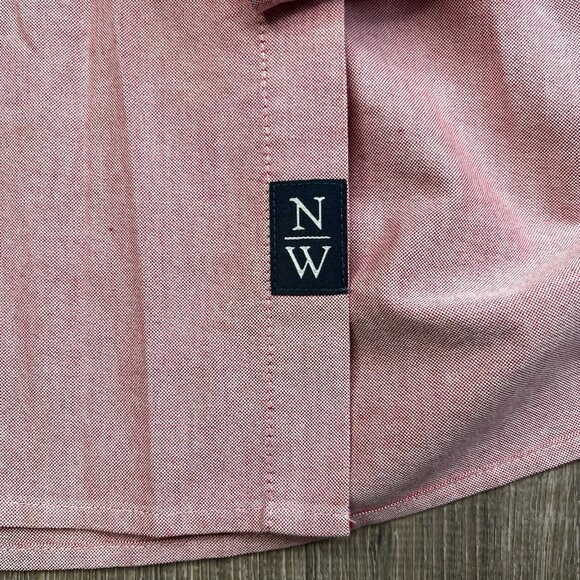 Nantucket Whaler Button Down Shirt Men’s Size XL Salmon Pink Embroidered Patch - Picture 5 of 13